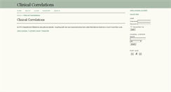 Desktop Screenshot of journal.clinicalcorrelations.org