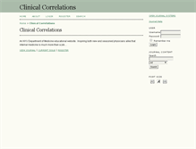 Tablet Screenshot of journal.clinicalcorrelations.org